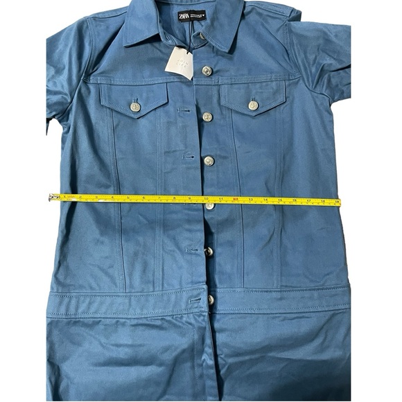 Zara NEW with tags women’s denim utility mini dress. Size M - Picture 4 of 5